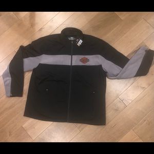 Harley Davidson men’s striped fleece jacket.  XXL
